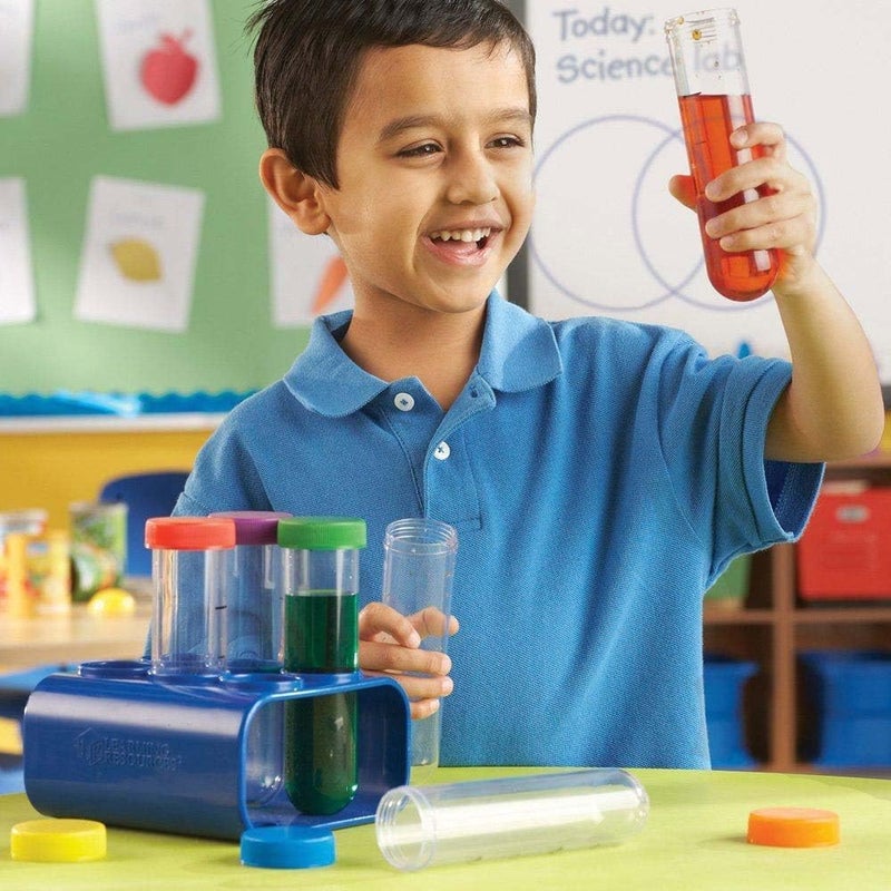 Learning Resources Primary Science Jumbo Test Tubes with Stand Set of 6 Tubes Ages 3+Multi-color 1 Pack - Image 2